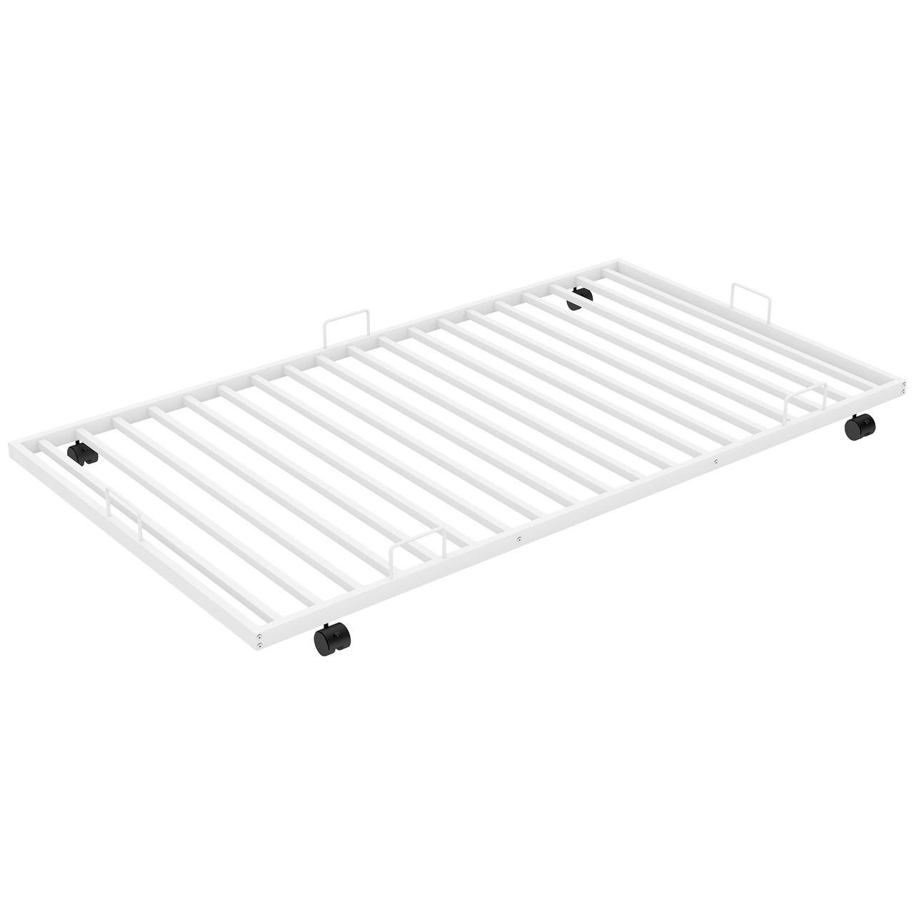 Chicken Pieces Twin over Full Bed with Trundle - Sturdy Steel Frame and Two-Side Ladders 