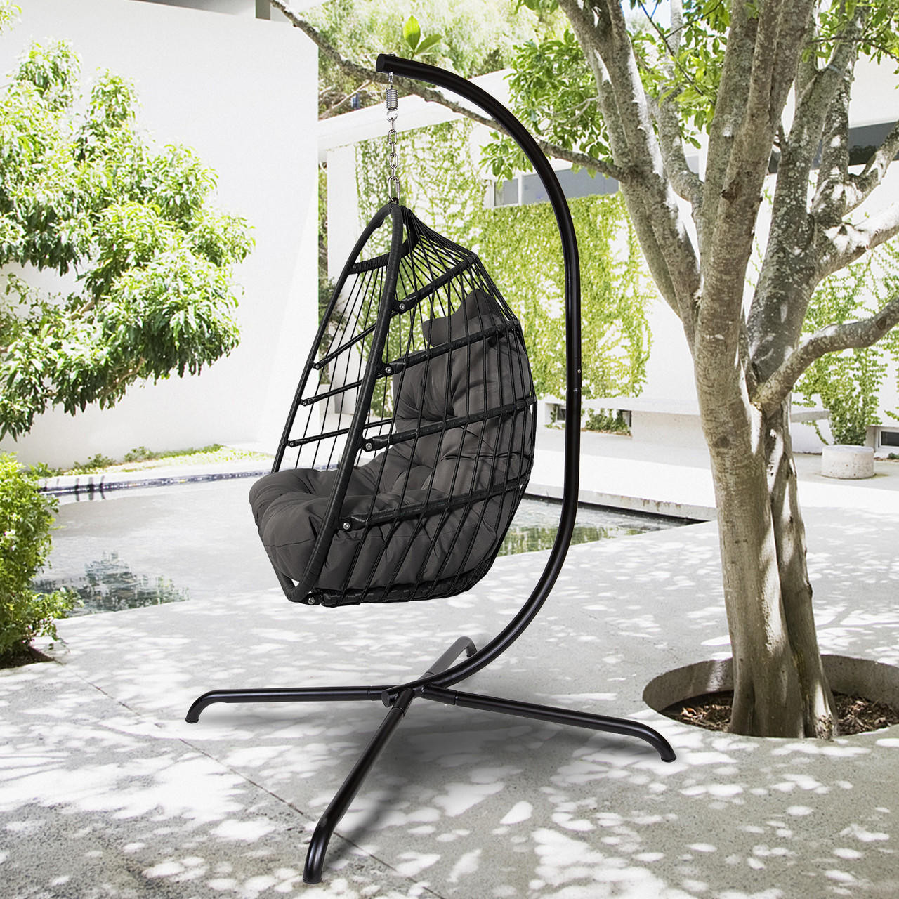 Swing Hanging Chair Cushion Large Soft Chair Cushion Hanging Basket Chair  Cushion Thicken Wicker Chair Cushion Egg Chair Cushion With Headrest Seat  Fo