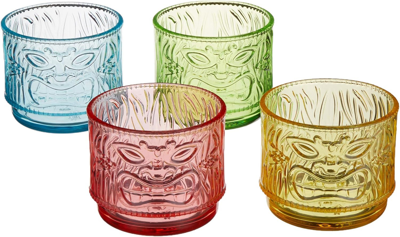 Amscan 354ML Plastic Embossed Tiki Stacking Cups - 12/Pack (144/CASE)