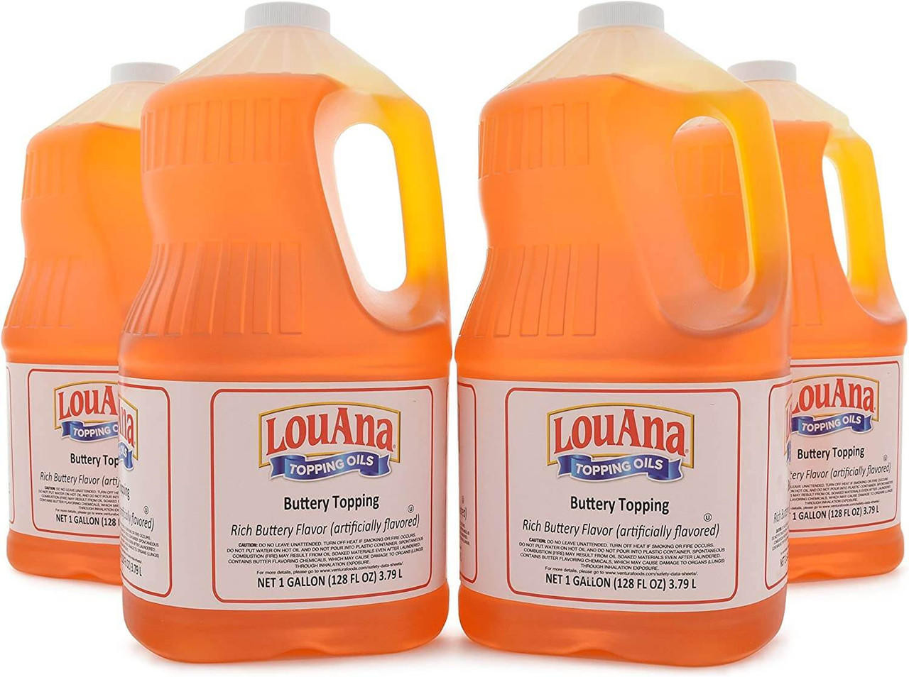  LouAna 1 Gallon Buttery Flavored Topping - 4/Case 