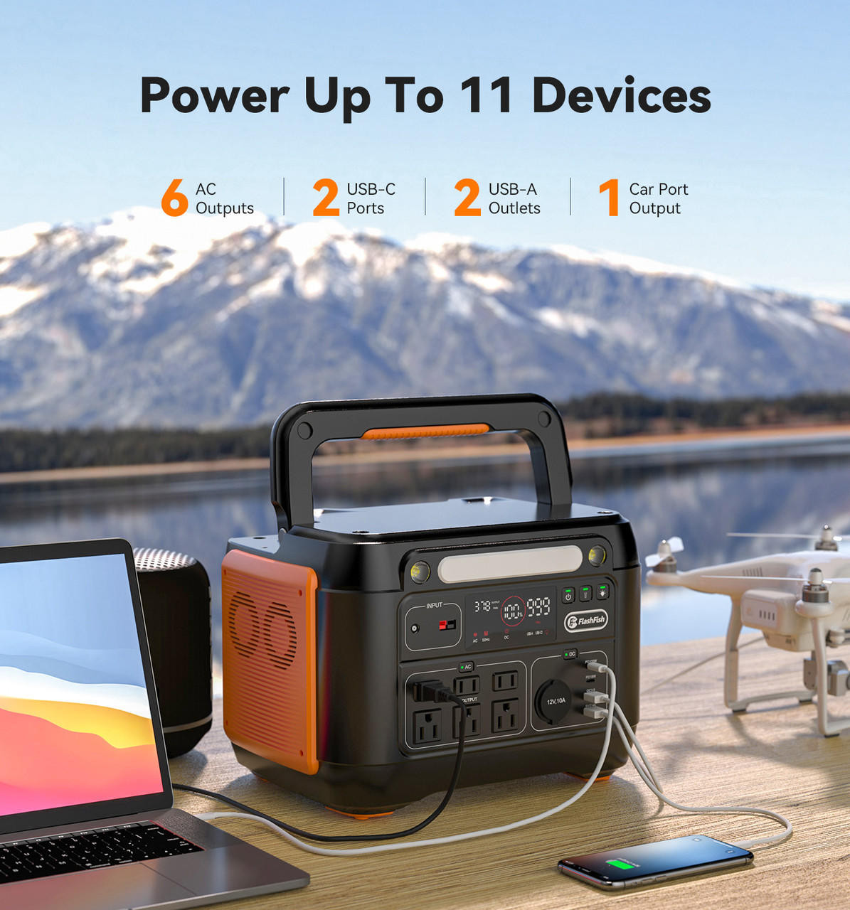 Flashfish FF FLASHFISH 1000W Portable Power Station - Your Ultimate Backup Power Solution 