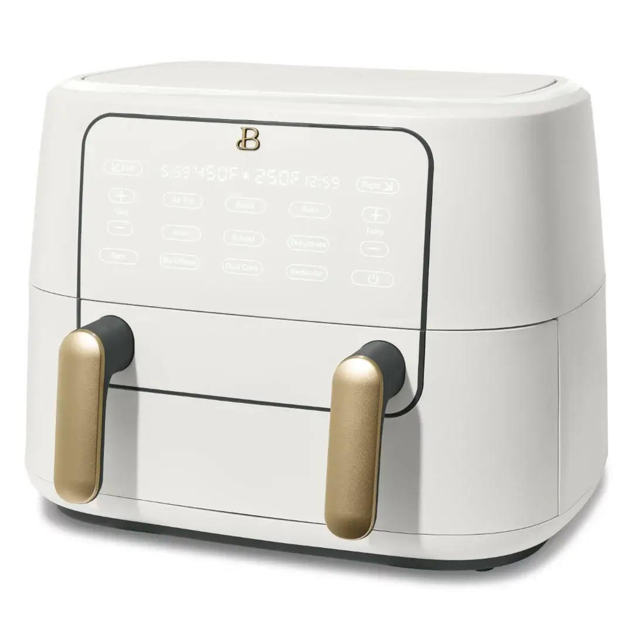 Beautiful 9qt Trizone Air Fryer White Icing by Drew Barrymore