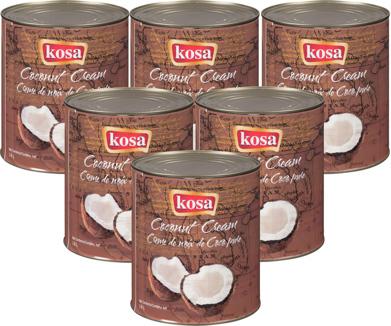 Kosa KOSA Coconut Cream Can Bulk Food Service 2.9L (6/Case) 