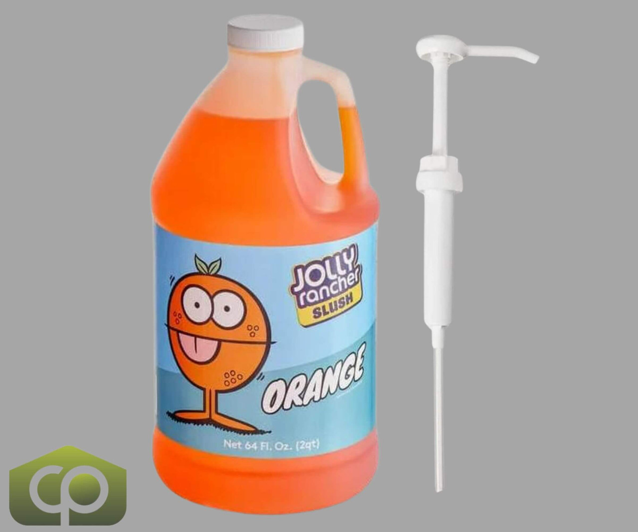 Jolly Rancher Orange Slushy Syrup 5:1 Food Service Concentrate BONUS Squeeze Pump - Chicken Pieces