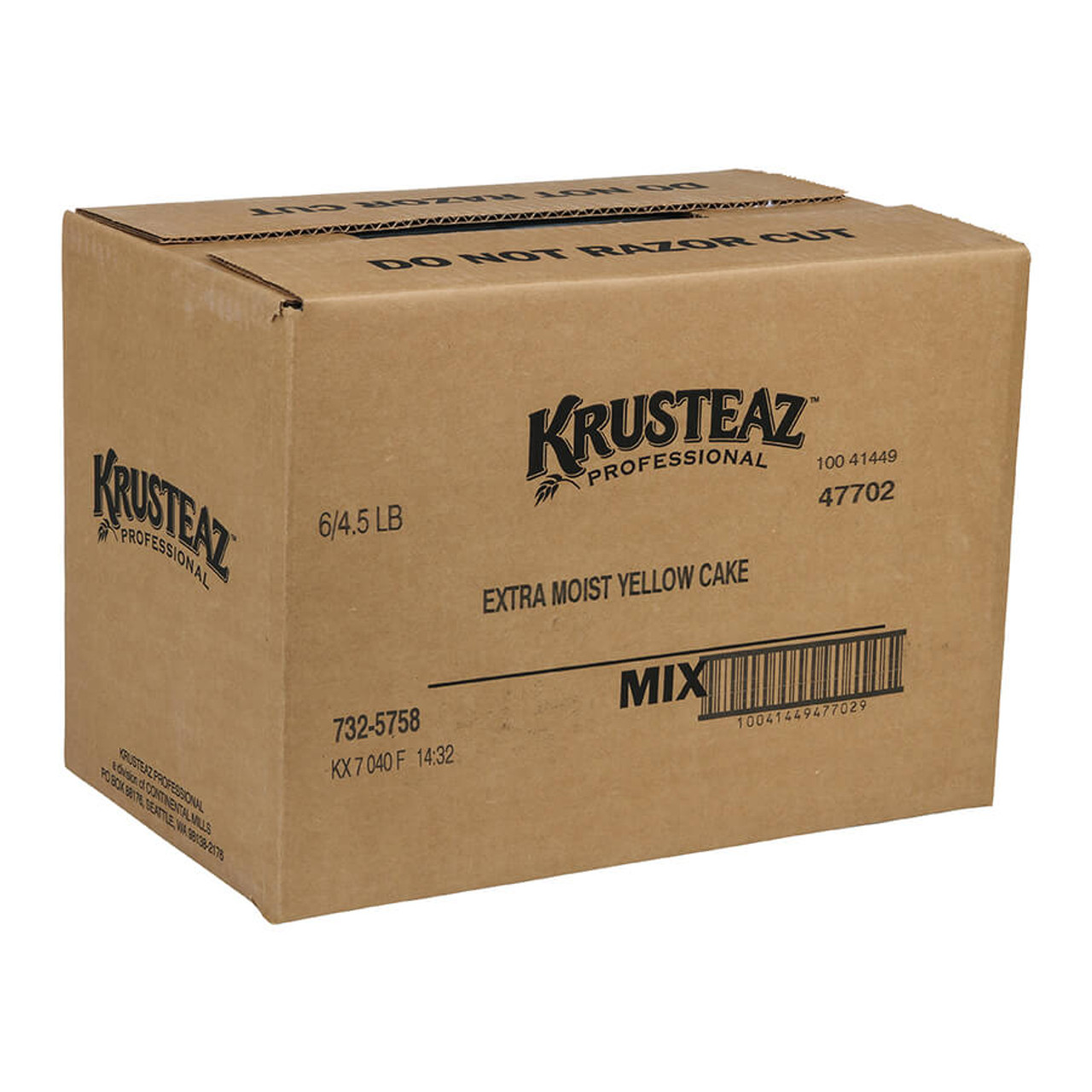 krusteaz Krusteaz Professional 4.5 Lbs/2.04 Kgs Extra Moist Yellow Cake Mix - 6/Case