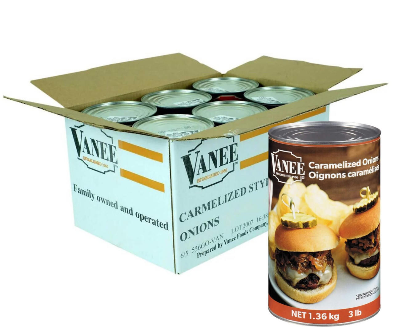  VANEE Caramelized Onion Topping 1.36Kg/3 Lbs (6/Case) 