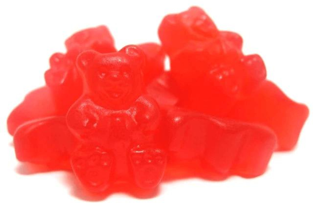 Chicken Pieces Wild Cherry Gummi Bears Bulk Food Service 20 lbs/9.07 kgs 