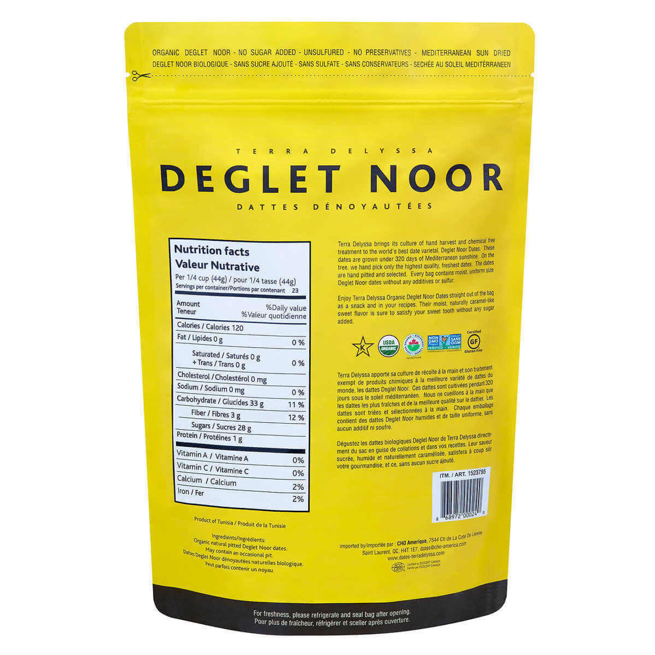Terra Delyssa Deglet Noor Organic Pitted Dates - 1 kg | Nature's Sweet and Nutritious Delight- Chicken Pieces