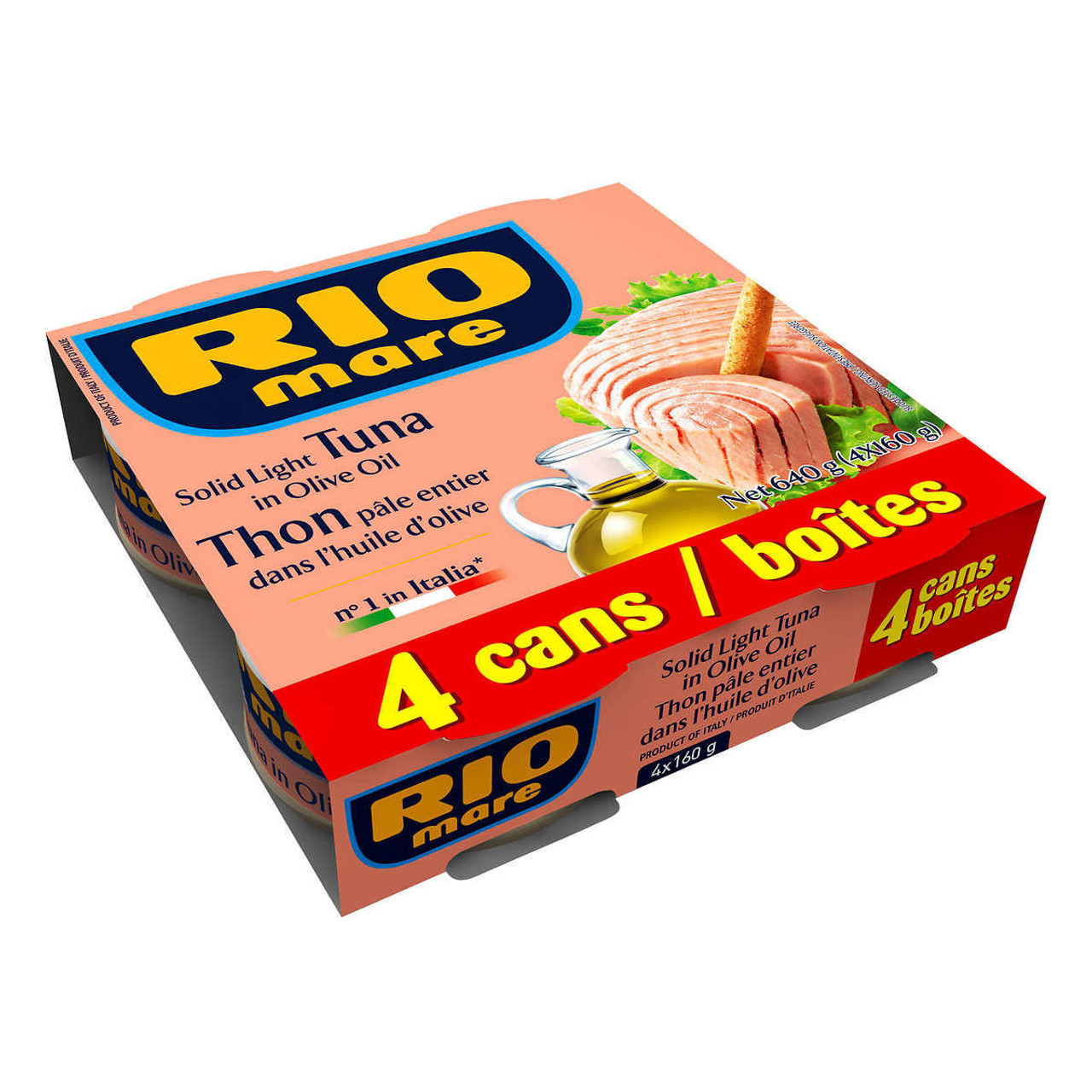 Rio Mare Solid Light Tuna in Olive Oil - 4 × 160g | Exquisite Tuna Fillets	- Chicken Pieces