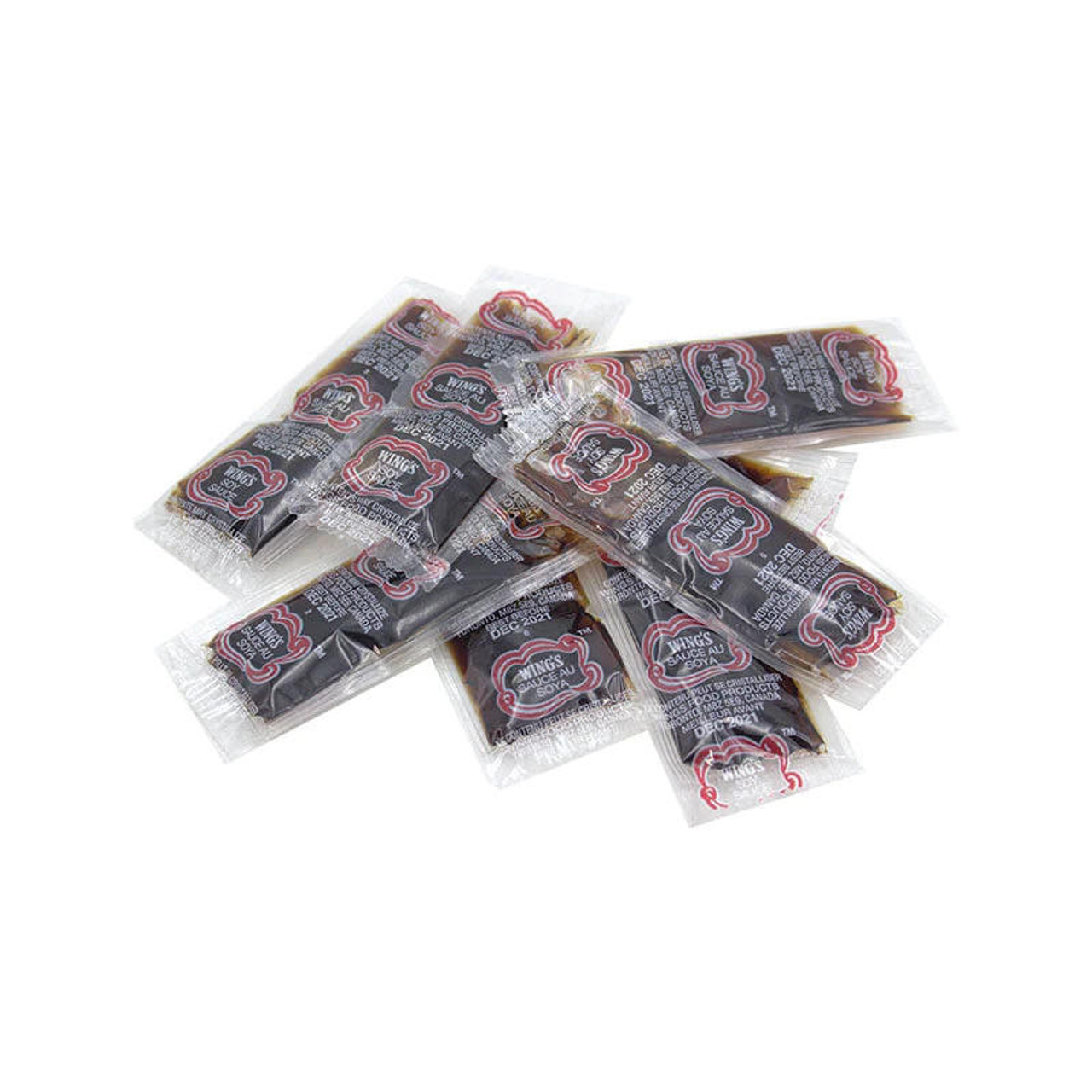 Wings Soy Sauce 9 Gram Portion Packets 500/Case Convenient & Easy