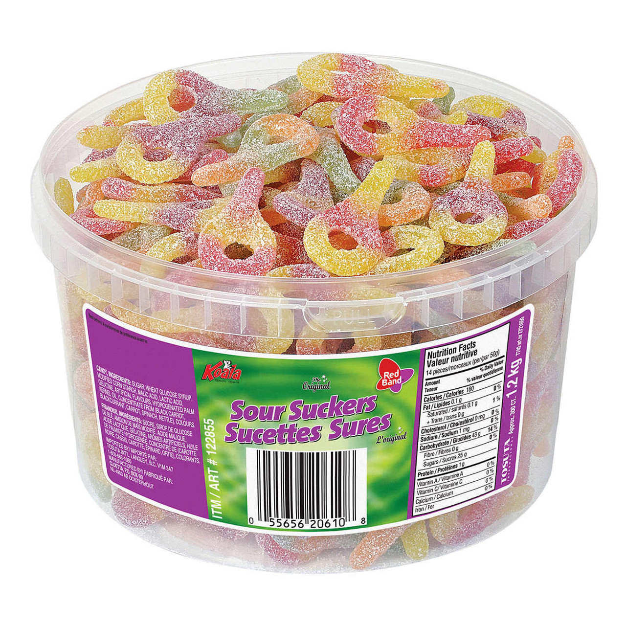 RED BAND Red Band Sour Suckers Tub 300 Suckers 1.2 kg - Chicken Pieces