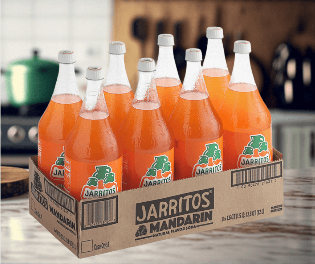 jarritos Jarritos Mandarin Soda - Authentic Mexican Flavor in a 1.5L Bottle (8/Case)