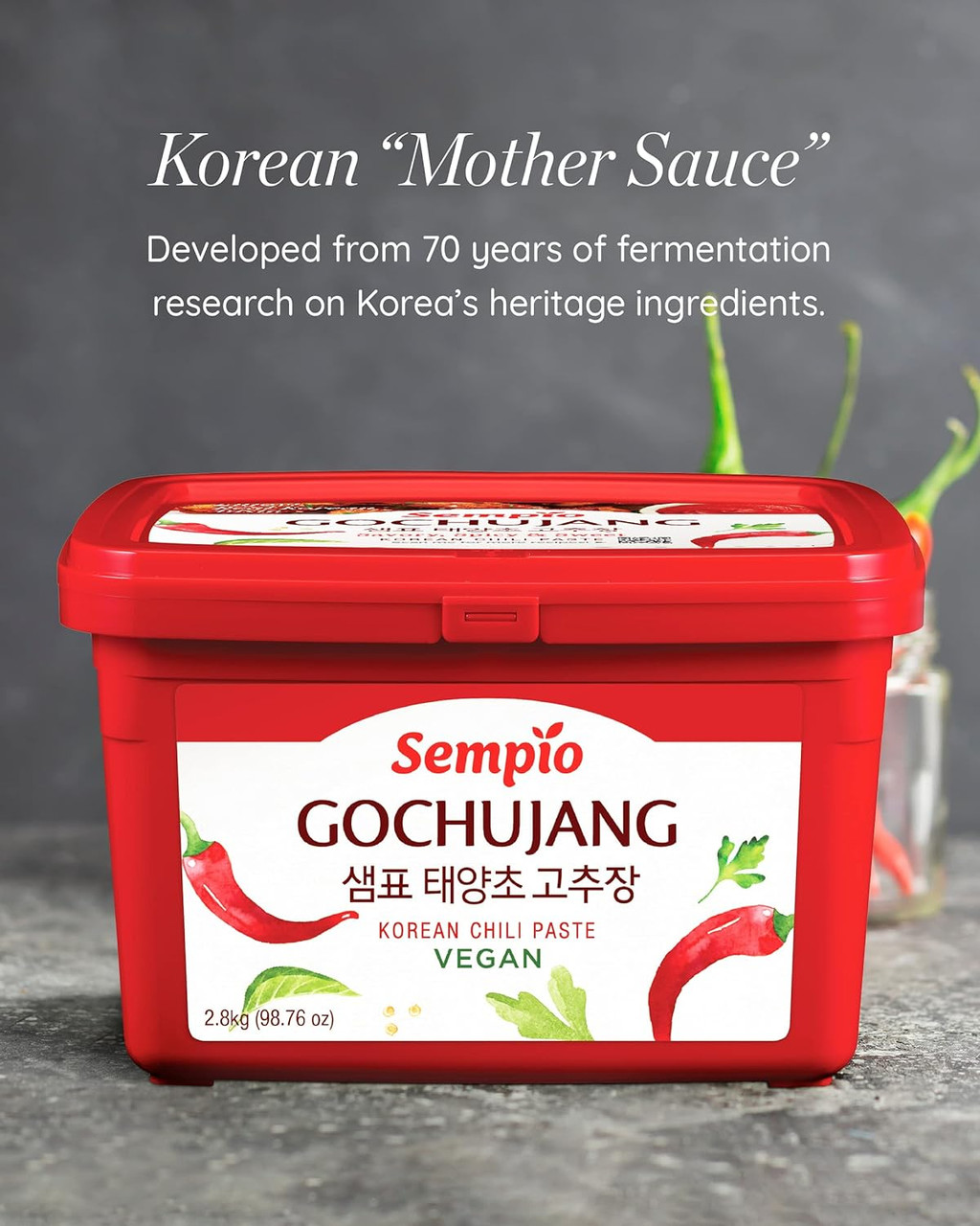 SEMPIO Sempio Gochujang Hot Pepper Paste (2.8 kg) - Authentic Korean Flavor, Spicy & Versatile