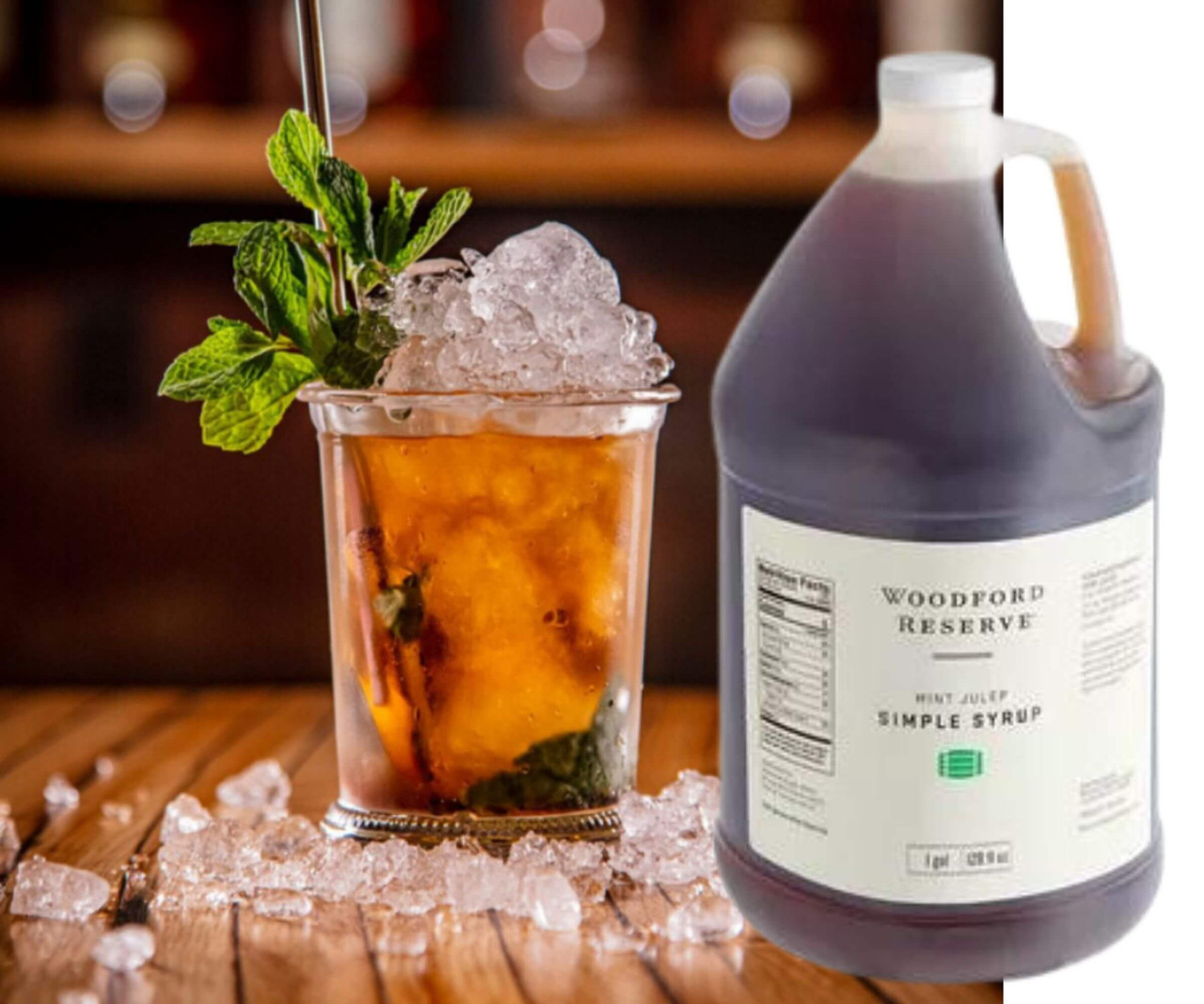 WOODFORD RESERVE Woodford Reserve Mint Julep Simple Syrup | 1 Gallon - Elevate Your Cocktails with Classic Southern Flavor