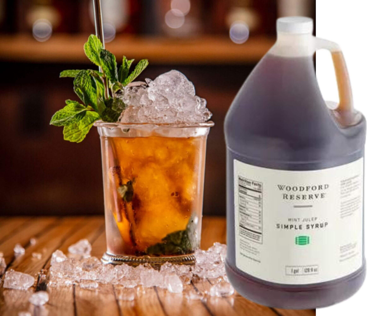 Woodford Reserve Mint Julep Simple Syrup 1 Gallon BONUS SQUEEZE PUMP