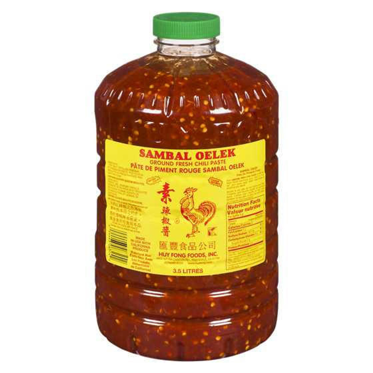  HUY FONG Sambal Oelek Chili Paste 3.5L/8.5Lbs (BROKEN SEAL) 