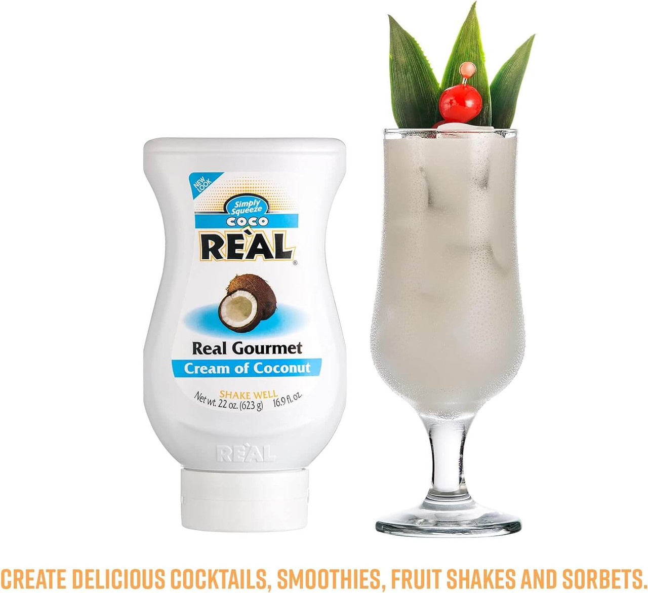 Coco Real Authentic Cream of Coconut Squeezable Bottle -16.9 oz