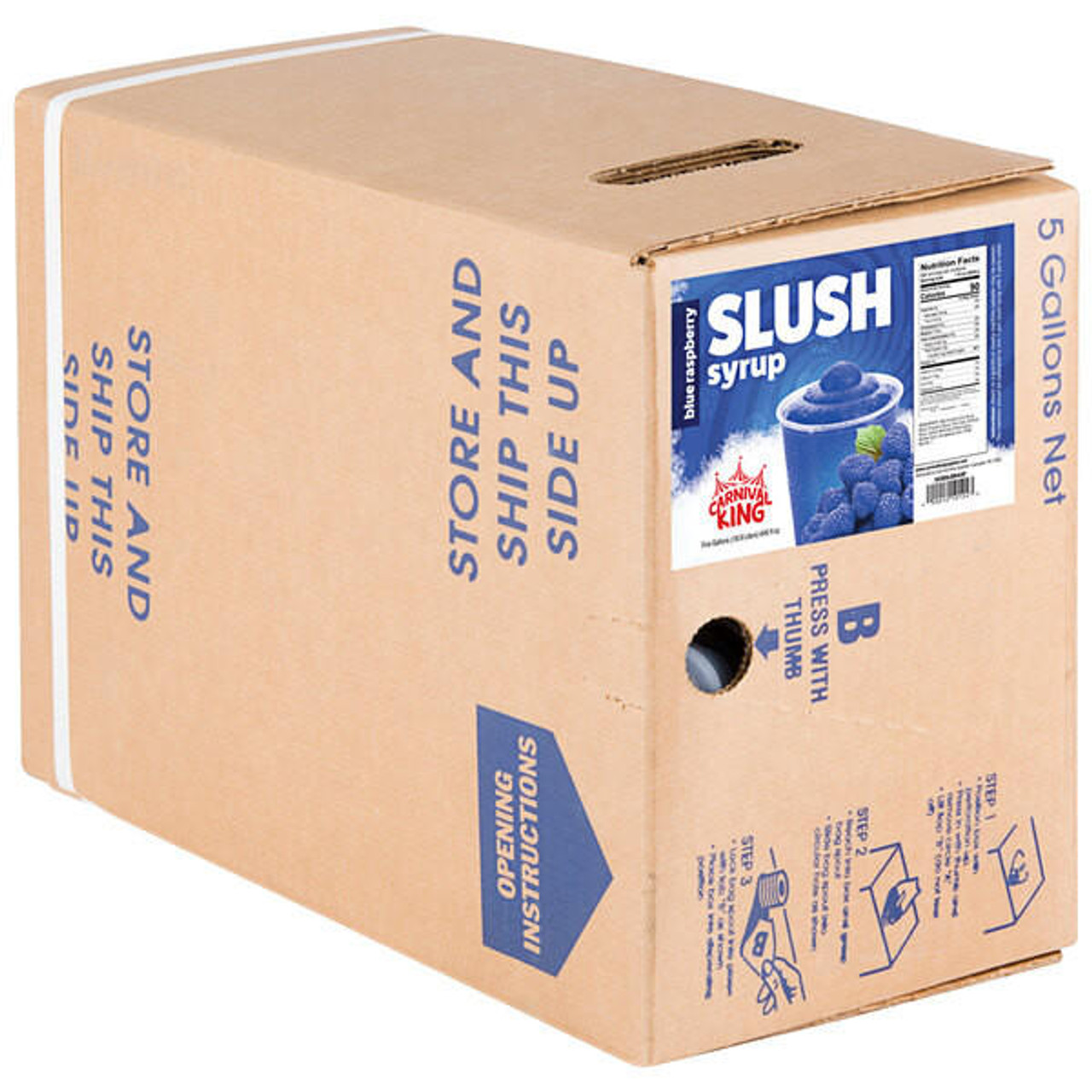 CONCESSION Blue Raspberry Slushy Syrup 5:1 Concentrate | 5 Gallon Bulk | Concession Stand Essential 