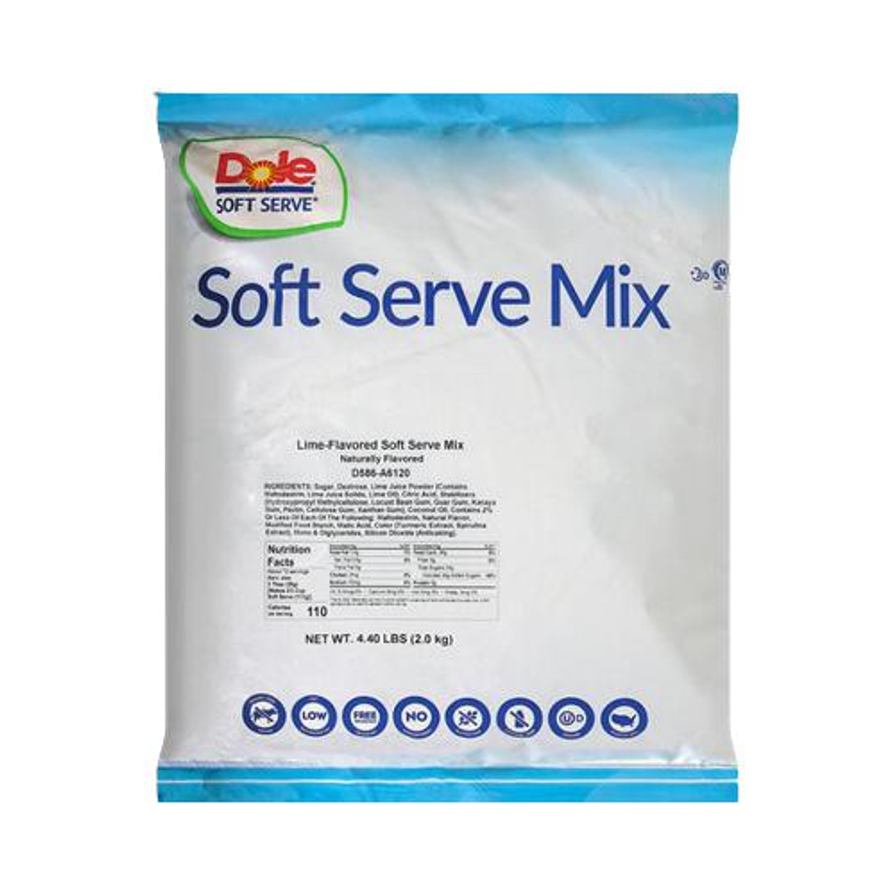  DOLE SOFT SERVE Lime Soft Serve Mix 4.4 lb/1.99 kgs 