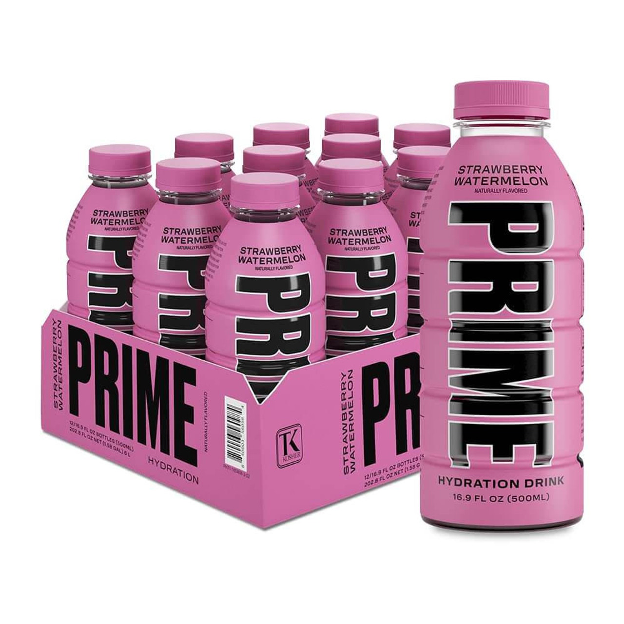  Prime Hydration Drink Strawberry Watermelon  | 500 ML/16OZ | 12 Pack | 119 PACKS PER PALLET (1428 BOTTLES) 