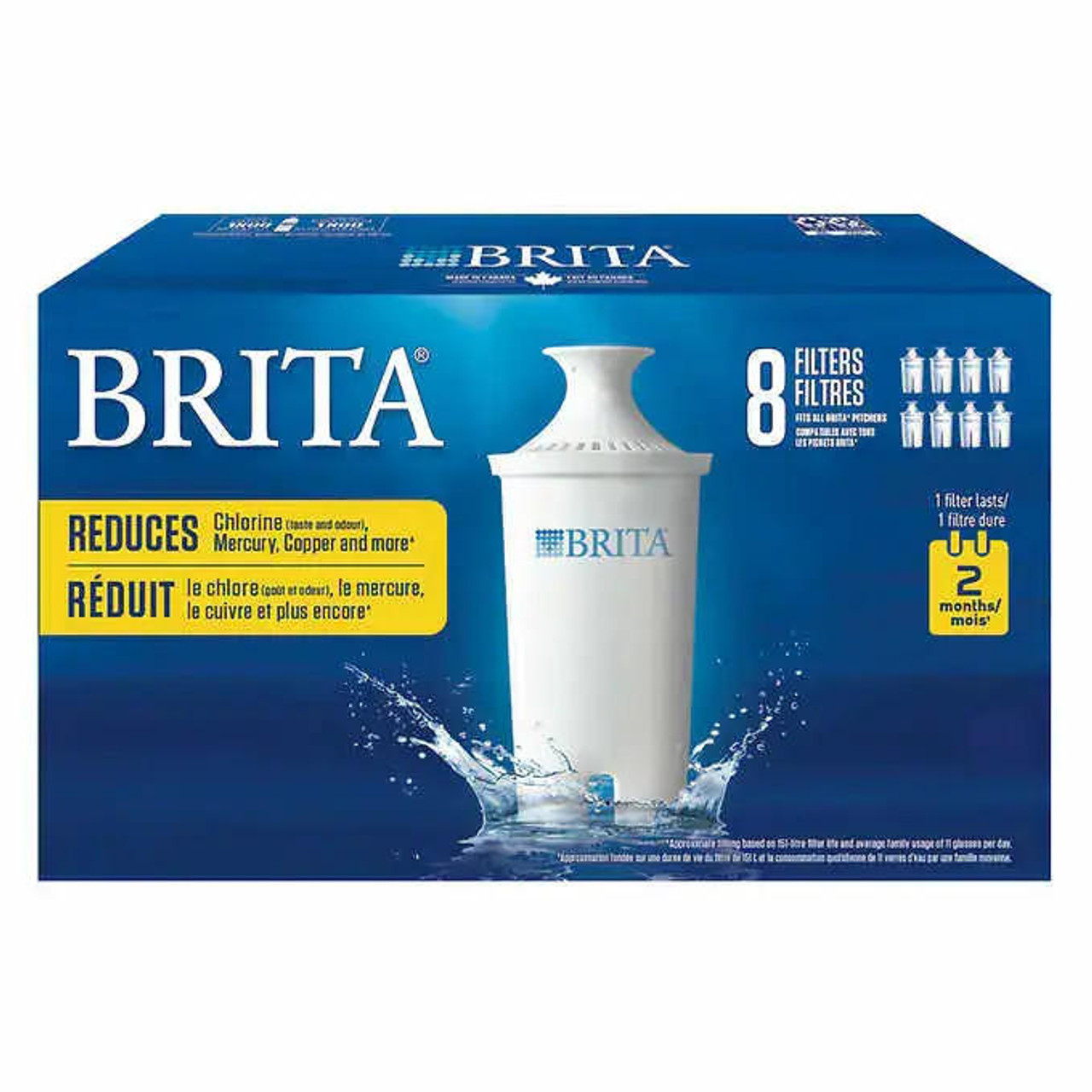Brita Replacement Filters - 8-Pack - Enhanced Water Filtration- Chicken Pieces