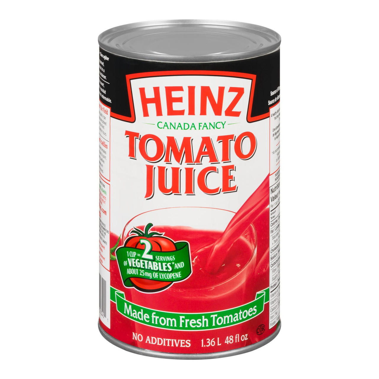 HEINZ HJ CO OF CANADA LP Heinz  Canada Fancy Tomato Juice Can - Refreshing & Nutritious Beverage - 1.36L 