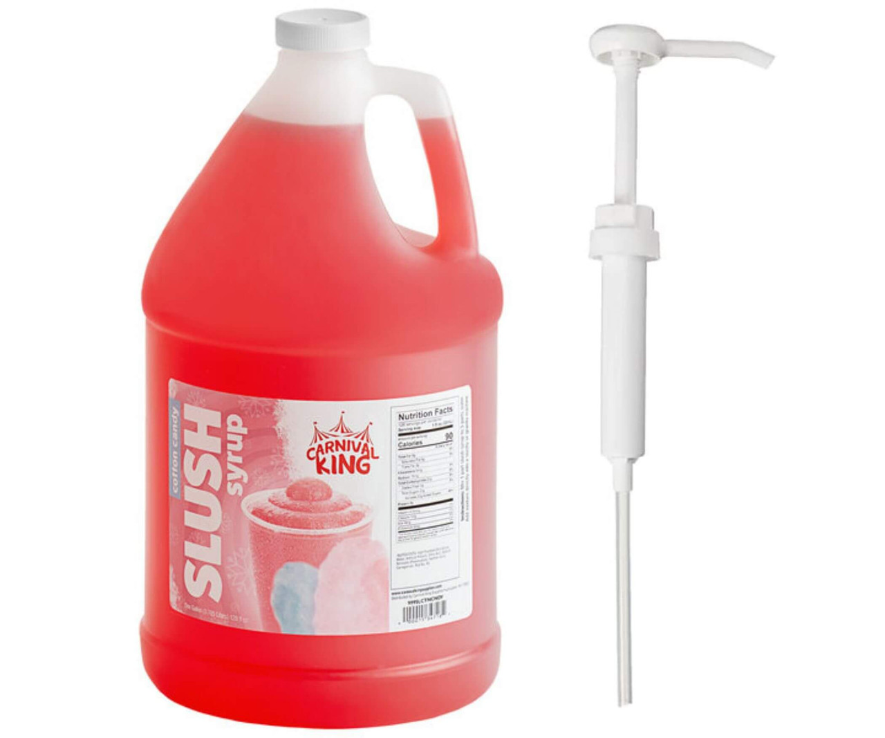 Table Top King Cotton Candy Slushy Syrup Bulk Food 5:1 Concentrate BONUS Squeeze Pump-Chicken Pieces