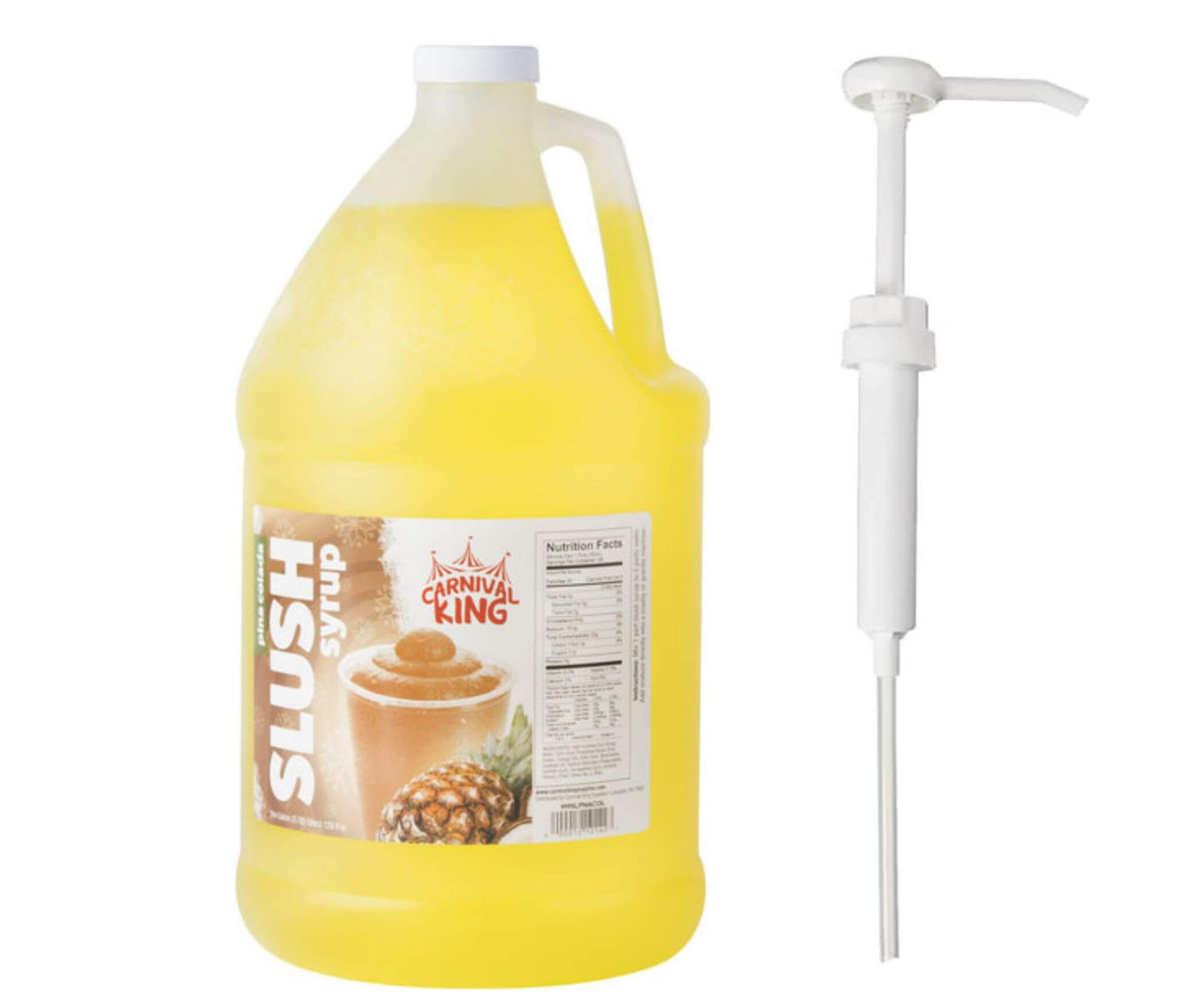 Table Top King Pina Colada 5:1 Concentrate Slushy Syrup BONUS Squeeze Pump -Chicken Pieces