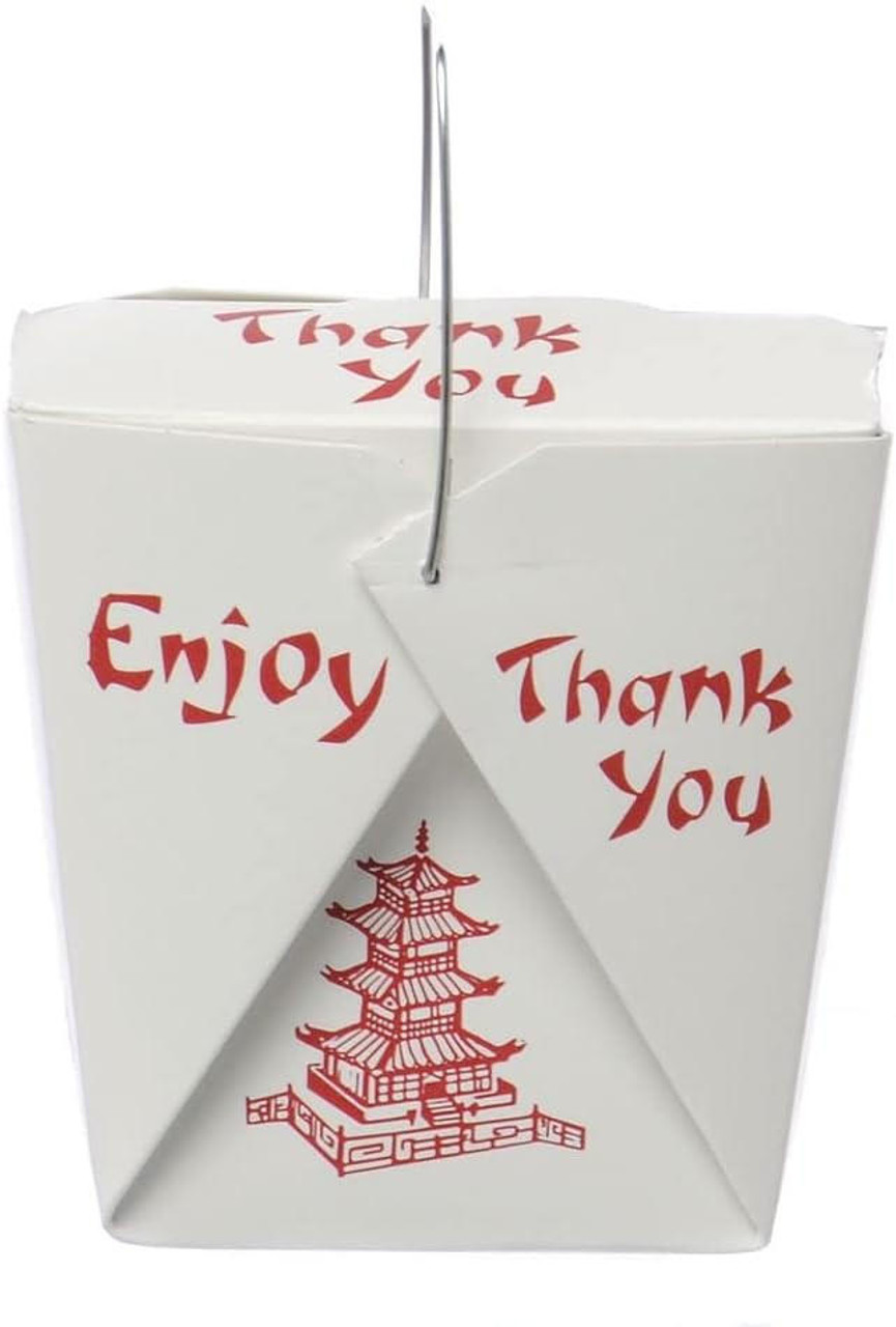 Chicken Pieces Pagoda Chinese/Asian Paper Take-Out Containers 16oz- Convenience & Style - 500/Case 