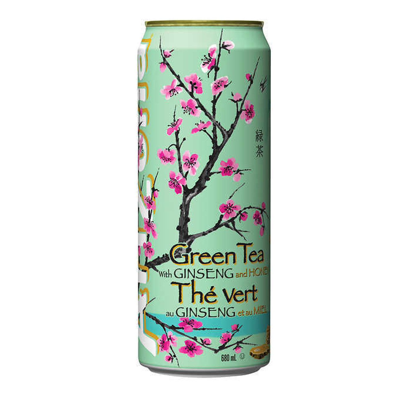  ARIZONA Green Tea with Ginseng and Honey | 24-Pack | 680ml Cans | Refreshing Beverage 