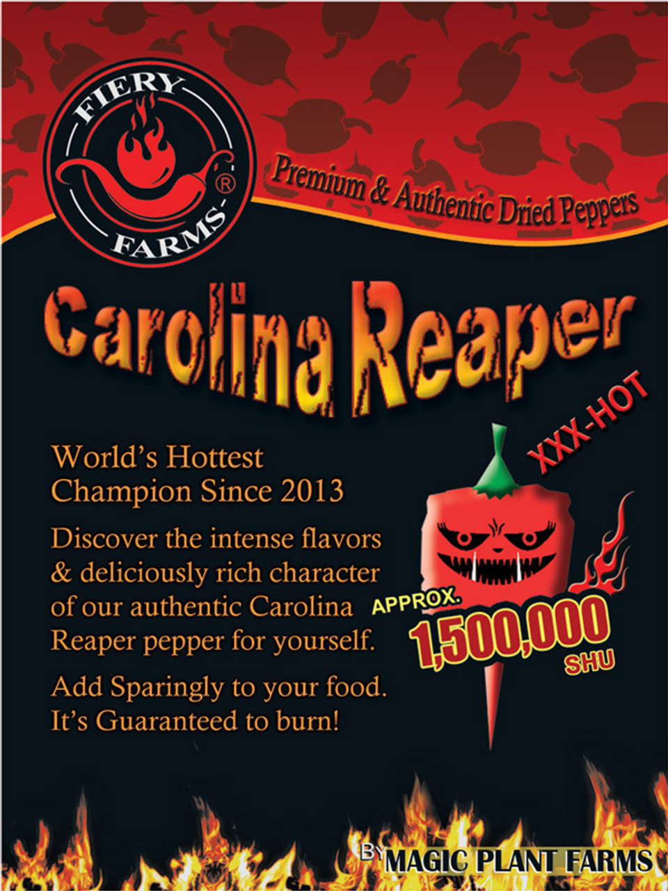 Fiery Farms Red Carolina Reaper Pepper Powder - Intense Heat and Flavor, 2.2 Lbs/1 Kgs