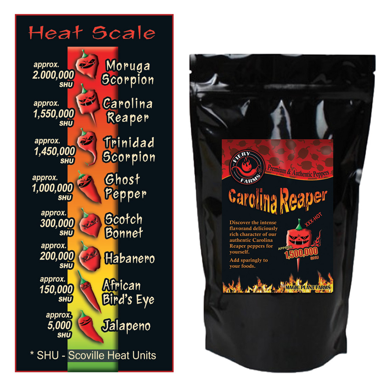 Fiery Farms Red Carolina Reaper Pepper Powder - Intense Heat and Flavor, 2.2 Lbs/1 Kgs