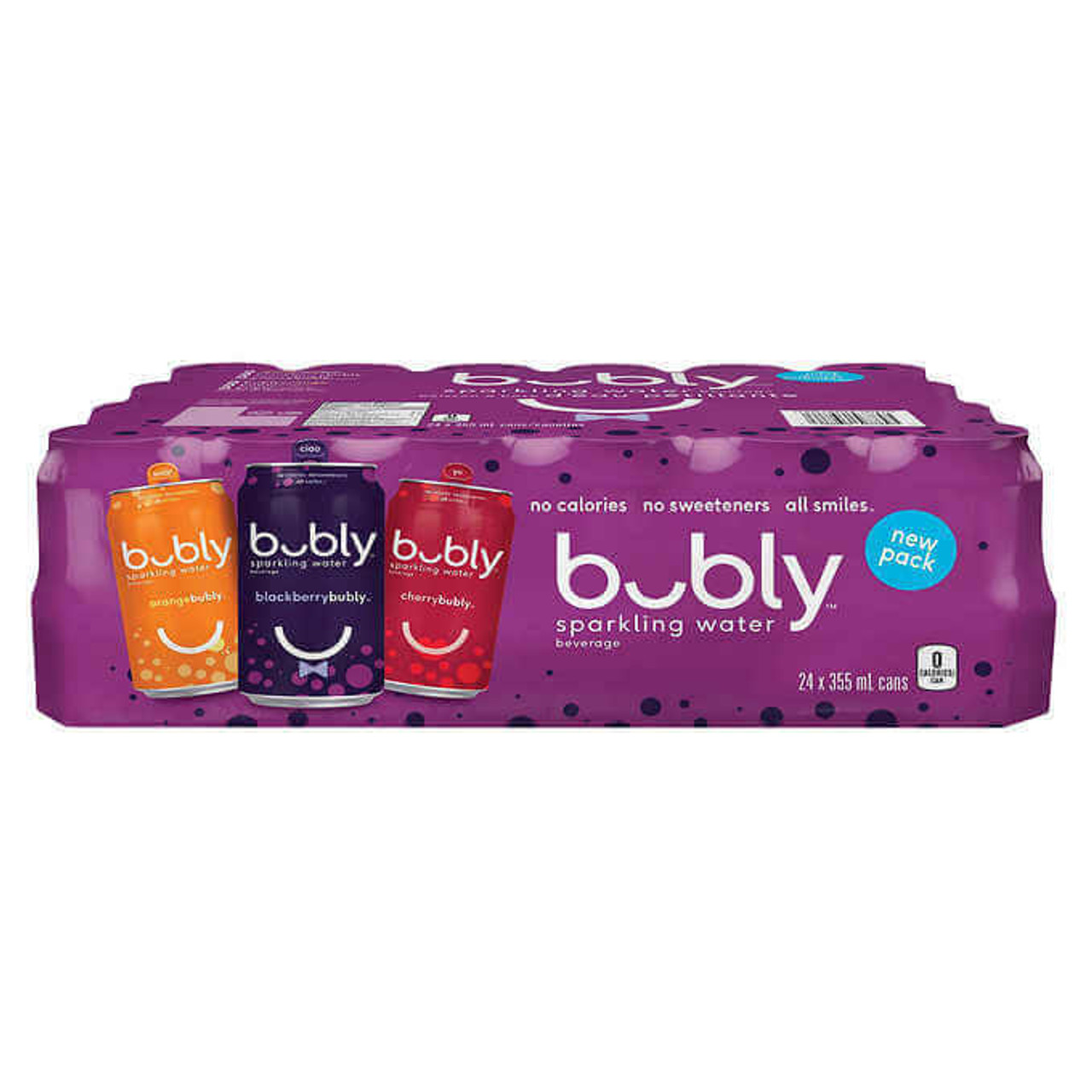 BUBLY  Bubly Sparkling Water Beverage Variety Pack - 6 Flavors | 48 x 355ml 