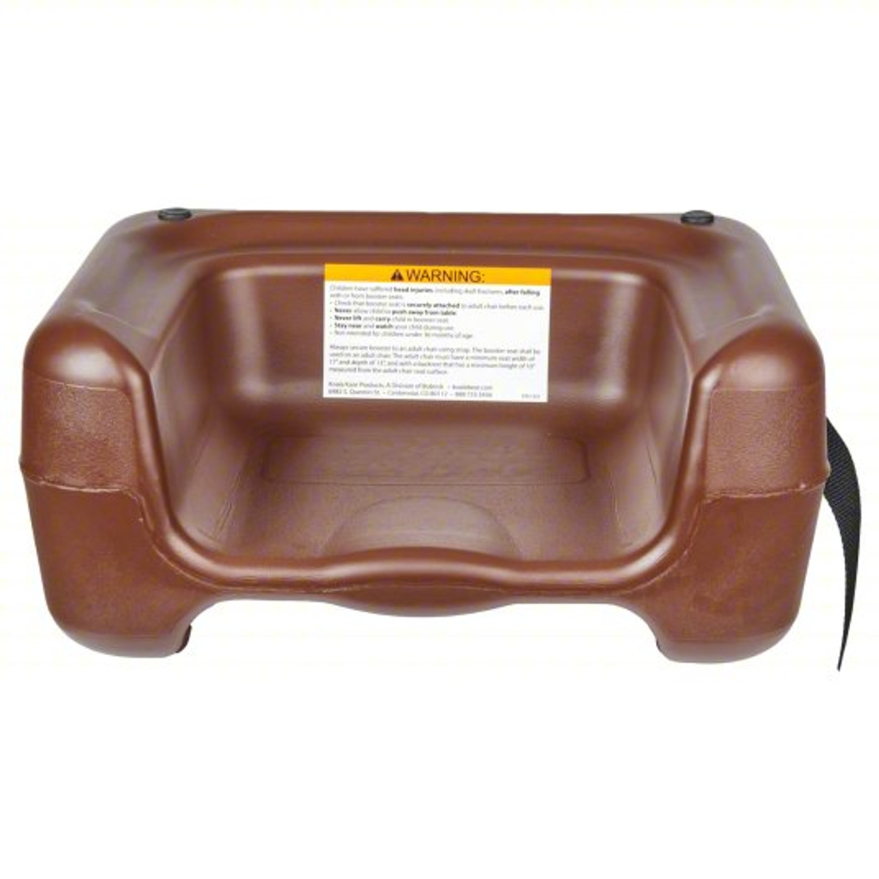 Koala Kare KB854-09S Brown Plastic Booster Seat with Safety Strap - Dual Height - Safe and Versatile Dining- CHICKEN PIECES