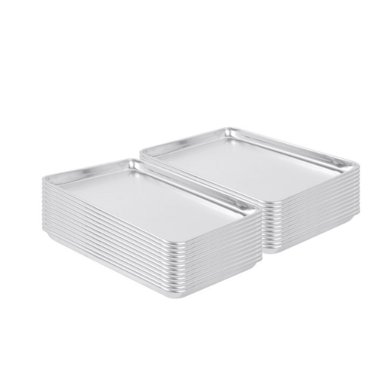 CP Bulk Case of 24 Half Size 19 Gauge 13" x 18" Wire in Rim Aluminum Bun / Sheet Pans- CHICKEN PIECES