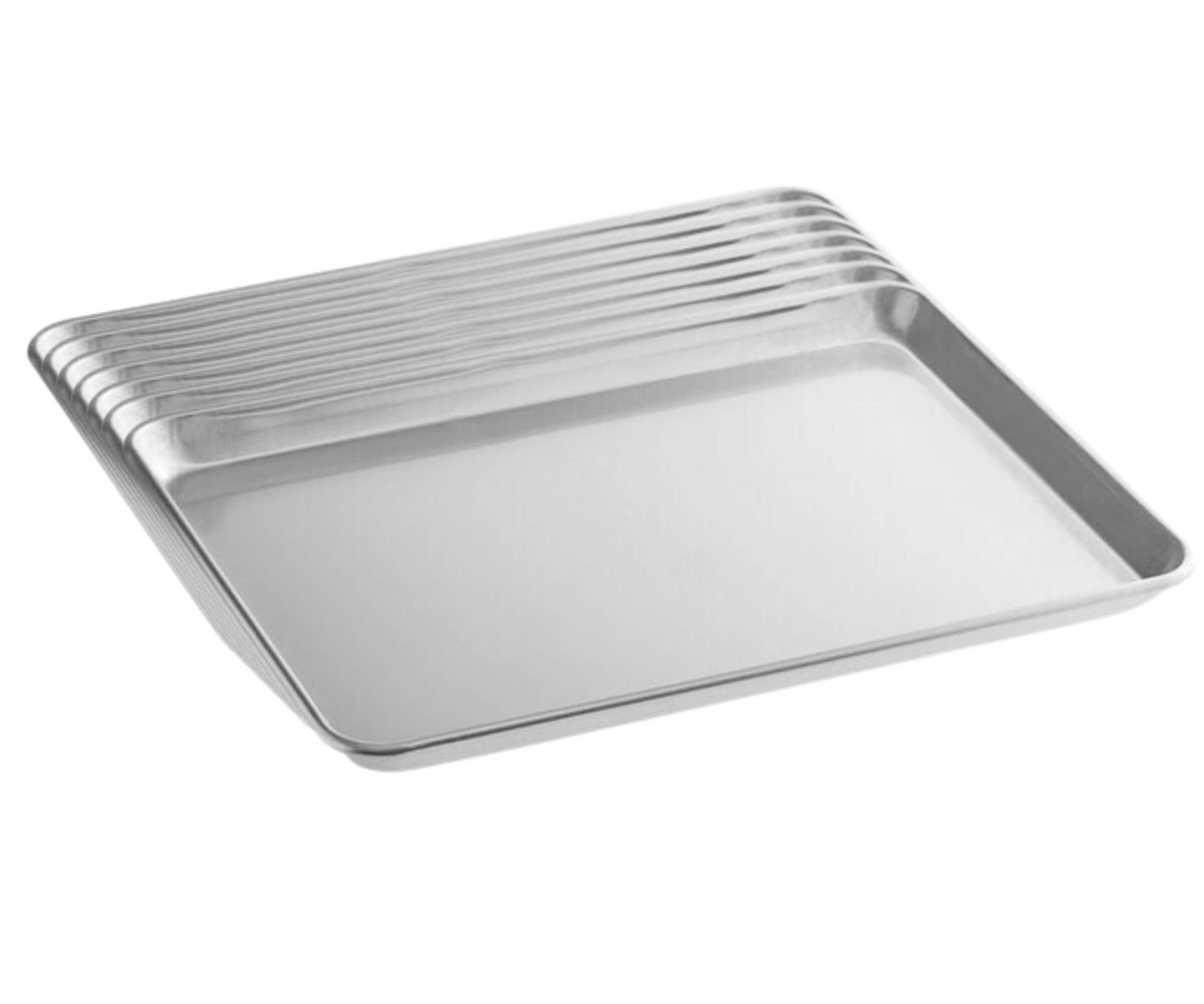 Choice Half Size 13 x 18 19 Gauge Wire in Rim Aluminum Bun / Sheet Pan