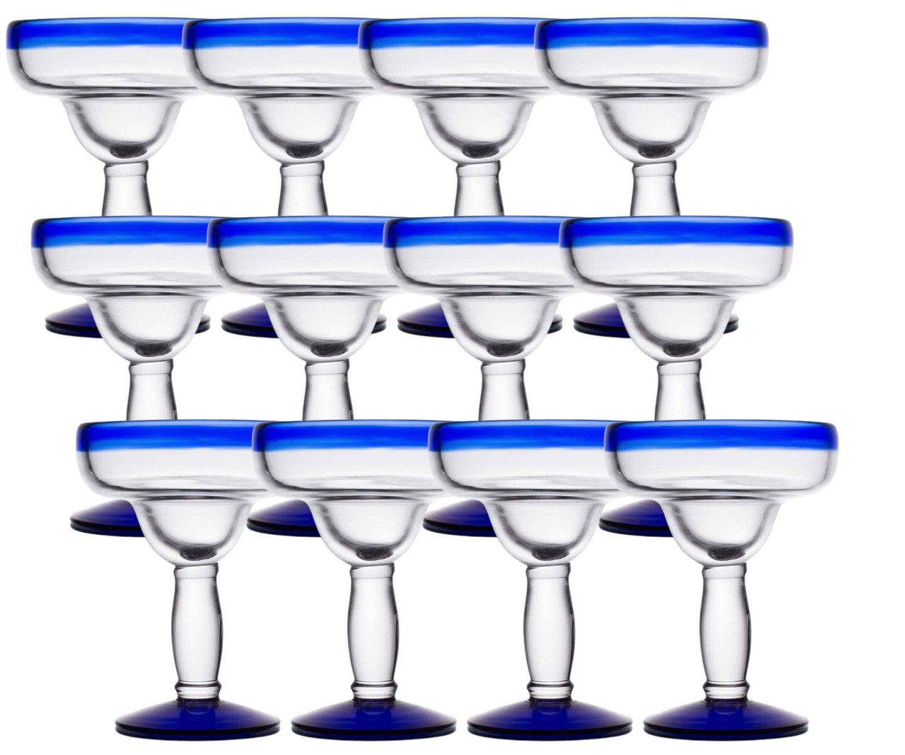 Libbey Aruba 12 oz. Cobalt Accent Margarita Glass Set - 12/Case-Chicken Pieces