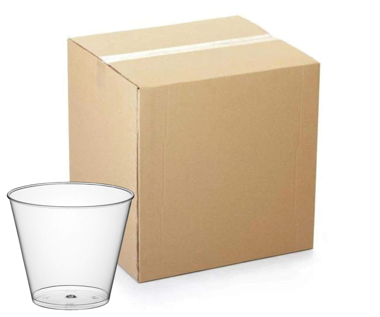 CP 9 oz. Clear Disposable Plastic Tumbler - 500/Case | Serve Cold Drinks with Clarity and Convenience-Chicken Pieces