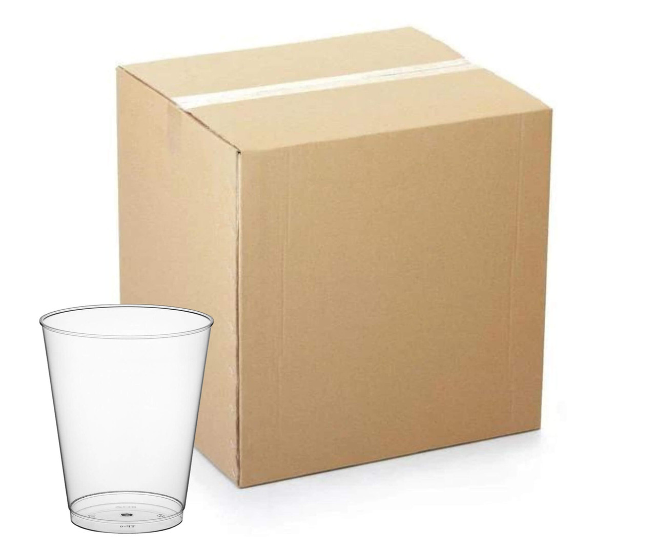 CP 7-8 oz. Clear Disposable Plastic Tumbler - 500/Case | Serve Cold Drinks with Clarity and Convenience-Chicken Pieces