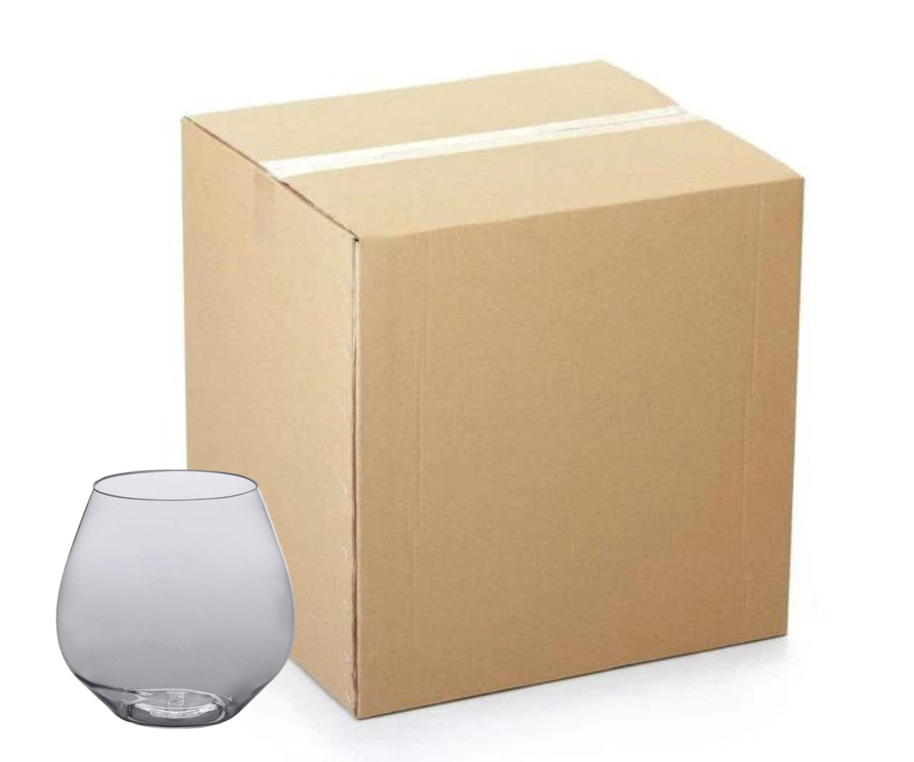 CP 18 oz. Heavy Weight Clear Plastic Stemless Wine Glass - 64/Case | Savor Wine in Sturdy Stemless Style-Chicken Pieces