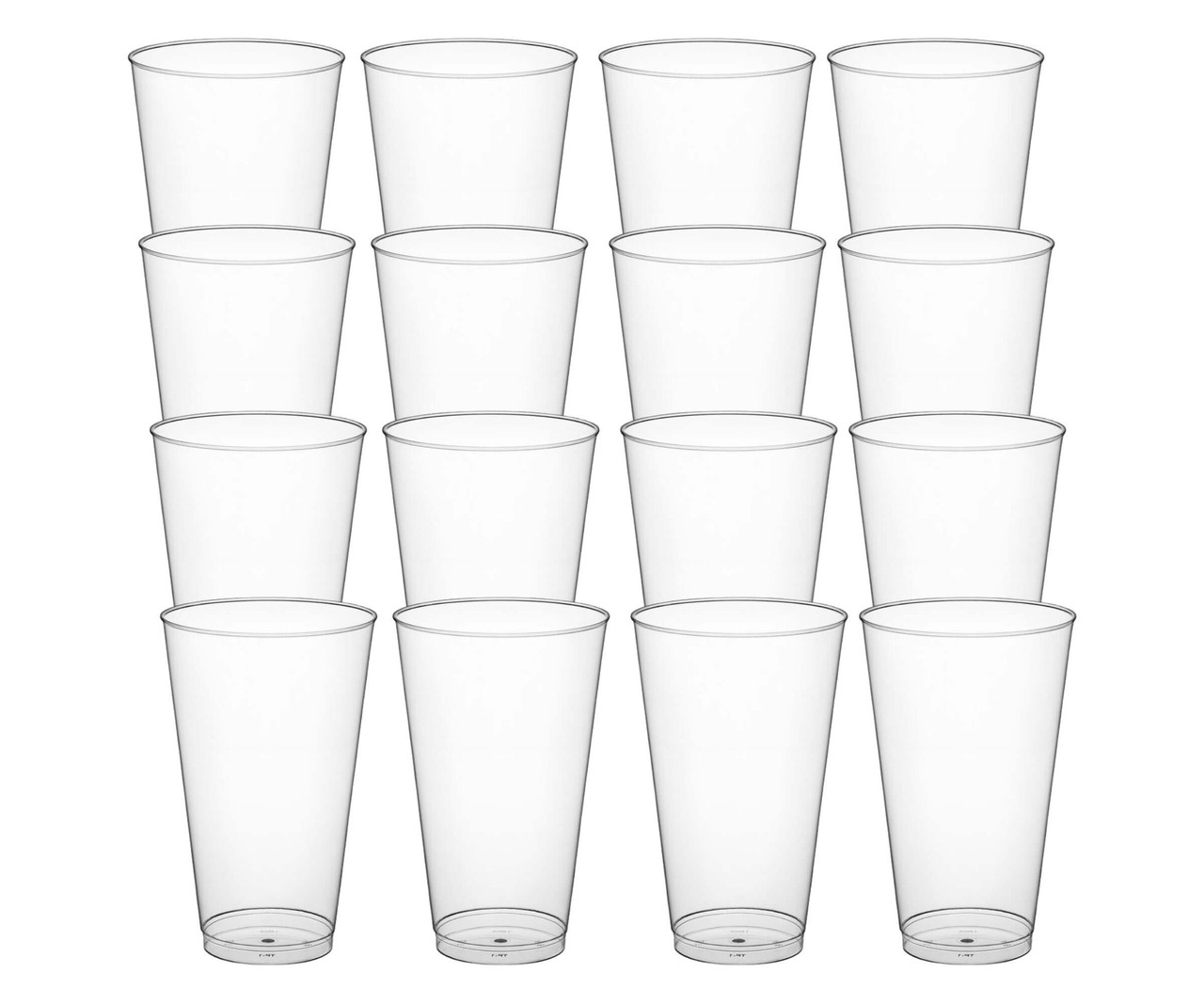 CP 16 oz. Clear Disposable Plastic Tumbler - 20/Pack | Convenient Clear Plastic Tumblers for Any Occasion!-Chicken Pieces