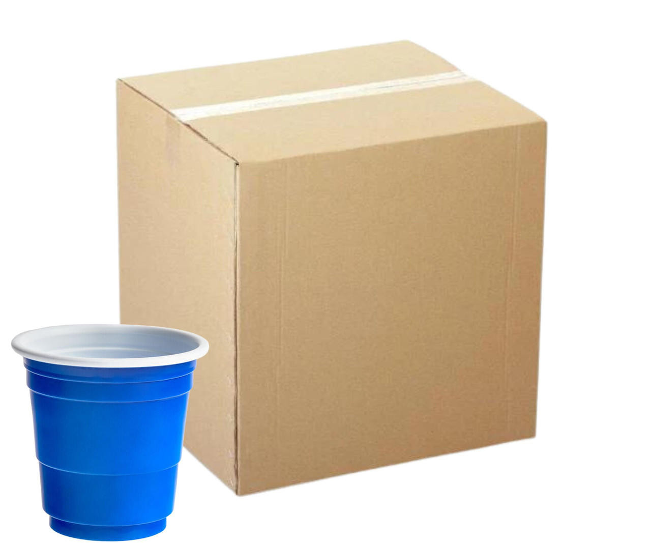 Chicken Pieces CP 2 oz. Blue Plastic Shot Cup - 50/Pack | Vibrant Shots in Blue Plastic Cups 