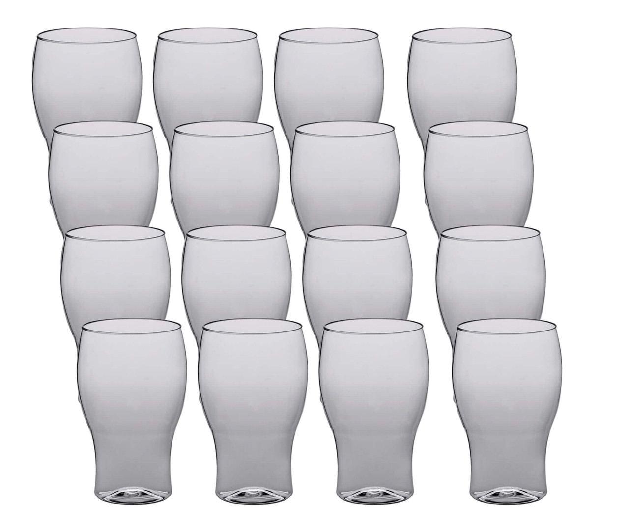 CP 10 oz. Heavy Weight Clear Plastic Beer Glass - 16/Pack | Cheers with Durable Plastic Beer Glasses- CHICKEN PIECES