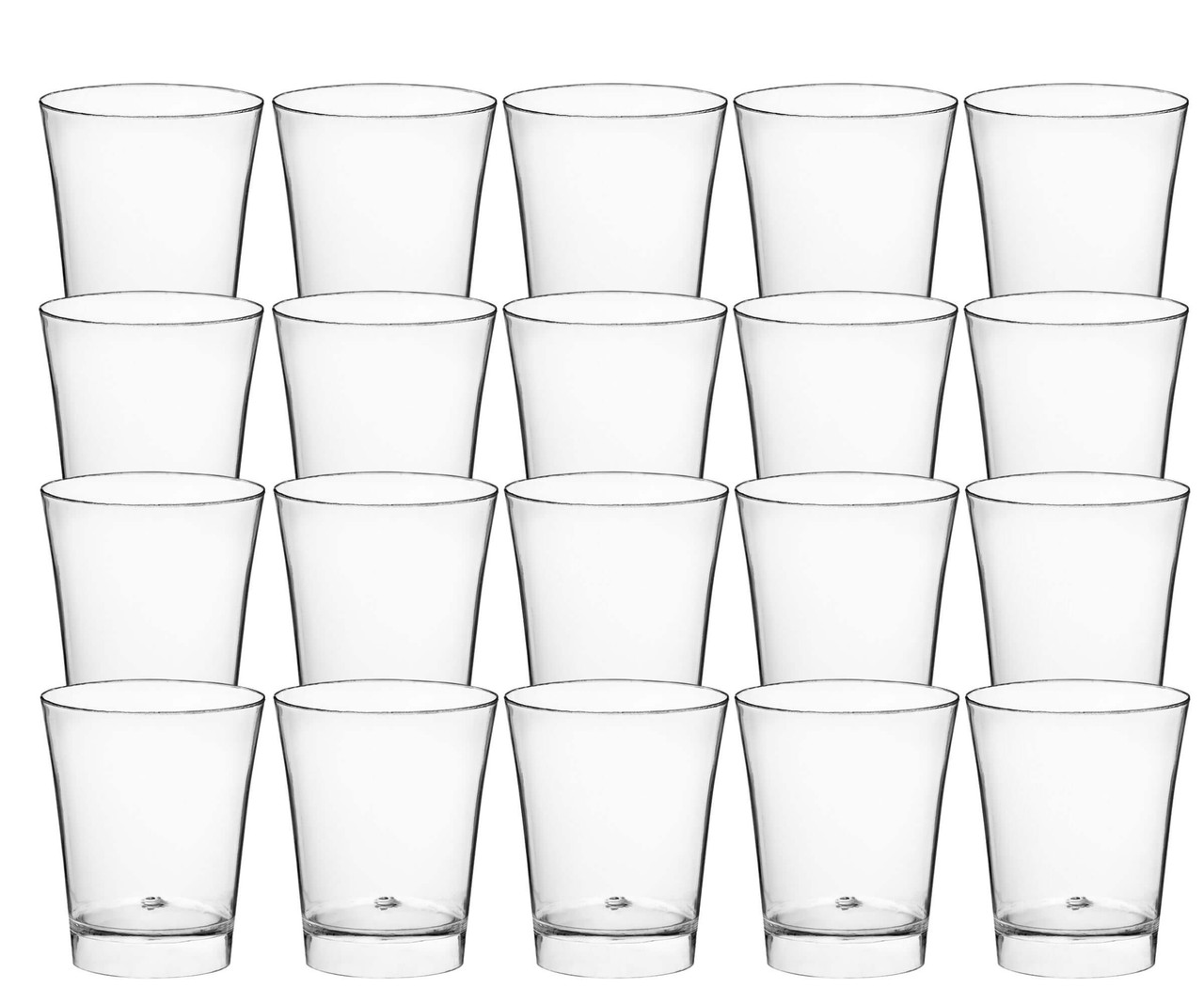 CP Clear Plastic Tiny Upscale Shot Glass 2 oz. - 20/Pack-Chicken Pieces