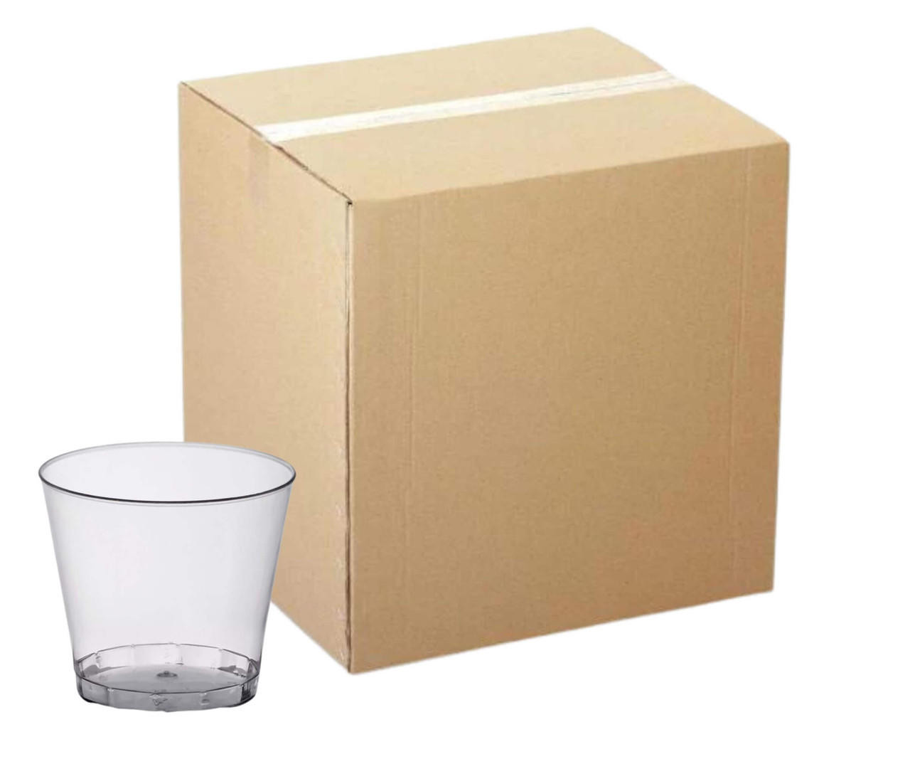 Fineline Quenchers 1 oz. Clear Hard Plastic Shot Cup - 2500/Case. CHICKEN PIECES.