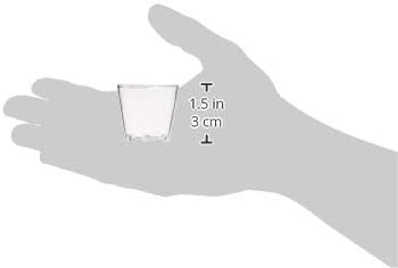 Fineline Quenchers 1 oz. Clear Hard Plastic Shot Cup - 2500/Case. CHICKEN PIECES.