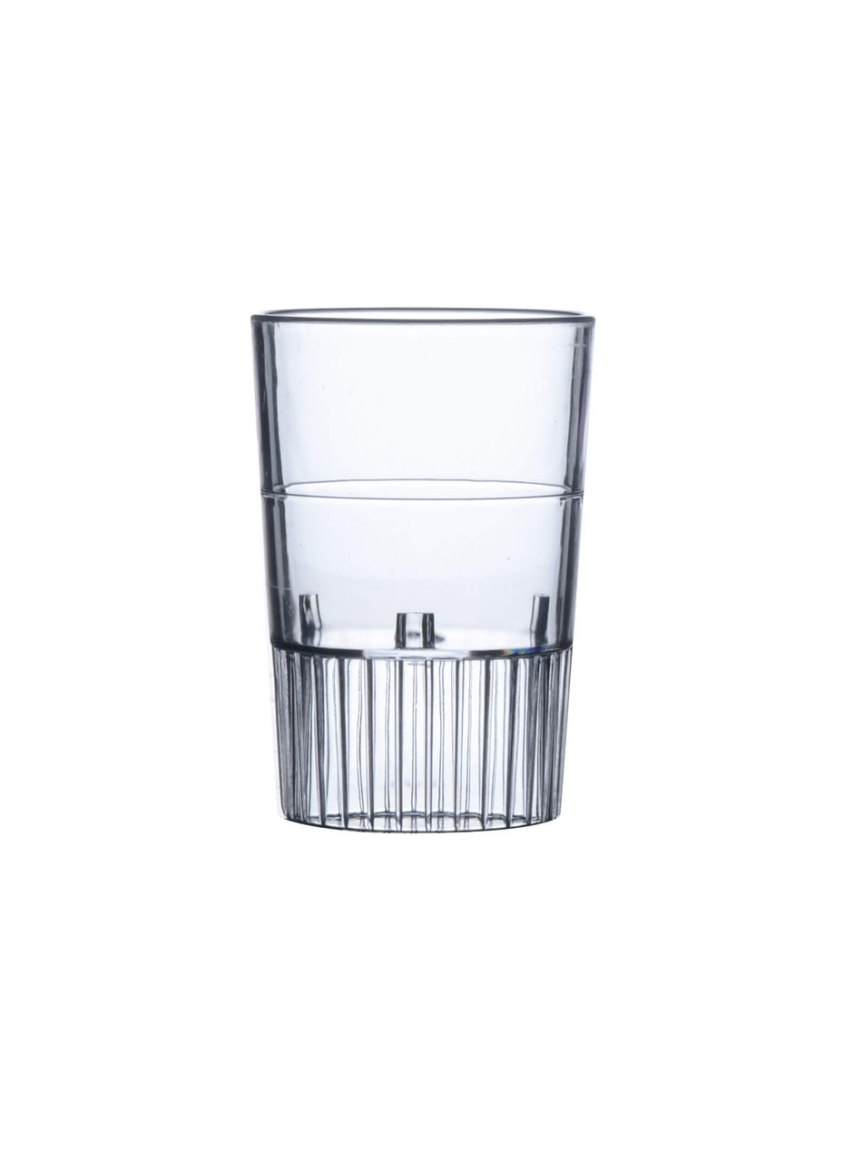Fineline Quenchers 1.5 oz. Clear Hard Plastic Shooter Glass - 500/Case