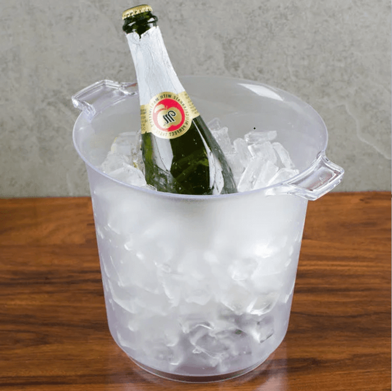 Fineline Platter Pleasers Heavy Duty Disposable Plastic 4 Qt. Wine / Champagne Chiller Ice Bucket. CHICKEN PIECES.