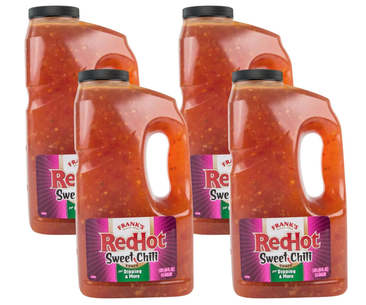  Frank's RedHot 0.5 Gallon Sweet Chili Sauce - 4/Case | Spicy-Sweet Flavor Fusion in Bulk 
