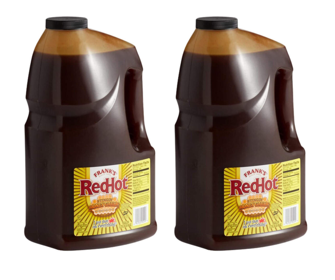  Frank's RedHot 1 Gallon Stingin' Honey Garlic Sauce - 2/Case | Sweet and Spicy Delight in Bulk 